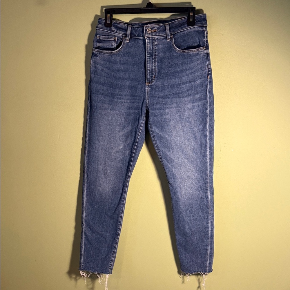 LOFT Mid-Wash Curvy Skinny Jeans 8